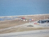 Longyearbyen Camping und der Flugafen aus der Vogel-Perspektive