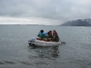 Transport mit dem Schlauchboot