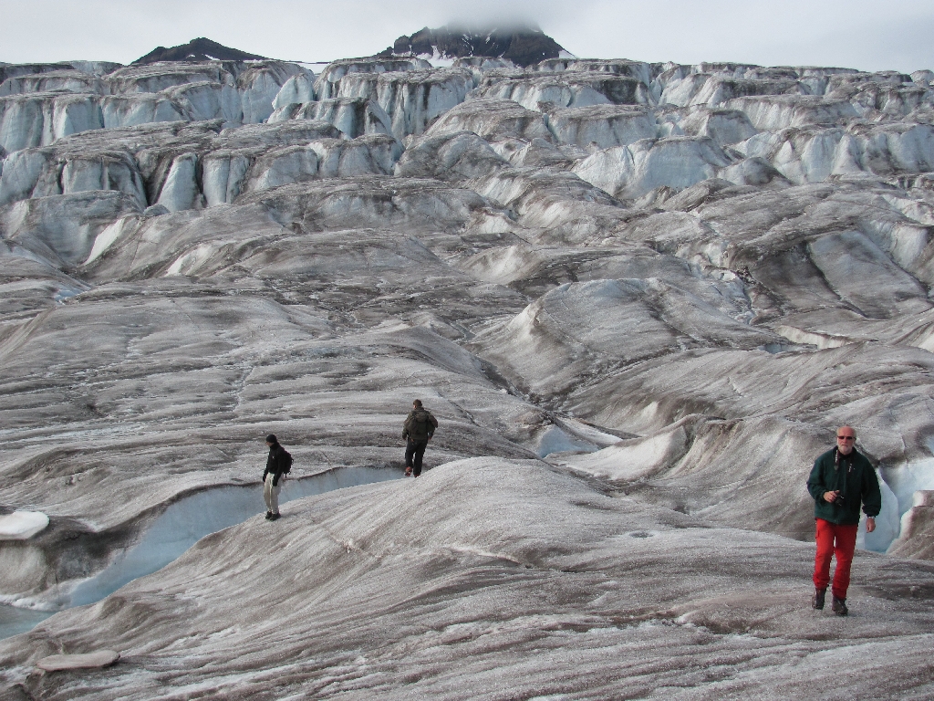Interessante Eisformationen auf dem Gletscher