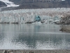Dunkles Eis am Gletscher